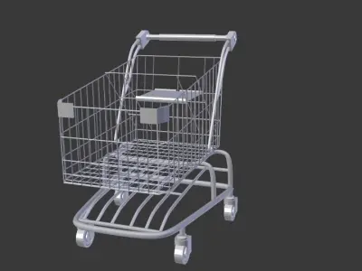 Trolley shopping cart 3D model
