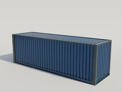 Shipping Cargo Container Low Poly 3D Model Low-poly 3D model