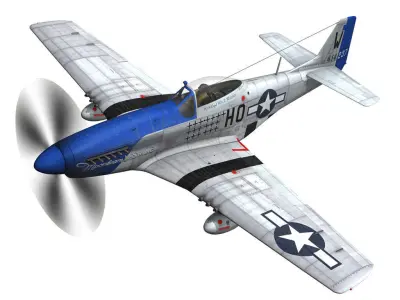 North American P-51D Mustang - Moonbeam McSwine 3D model