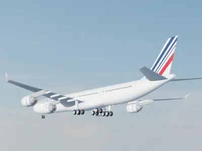 Airbus A340-600 Air France 3D model