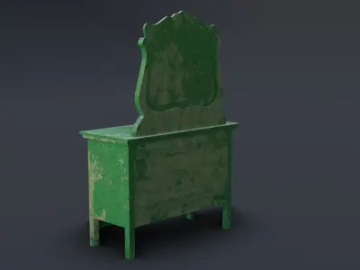 Antique Bureal 3D model