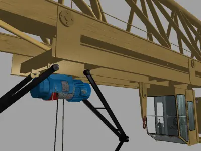 Portal crane AUMUND  for the transfer of logs 3D model