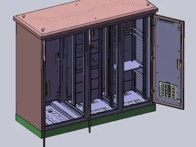 Outdoor Cabinet 1820x2050x800 3D model