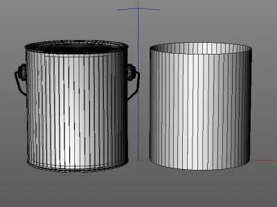 Gallon paint can with metal handle  3D model purchase