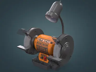 Bench Grinder Low-poly 3D model order