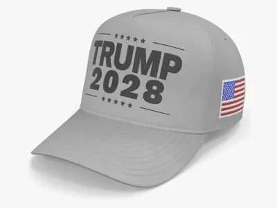 Trump 2028 Gray Cap 3D model
