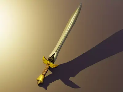 Low Poly sword Low-poly 3D model get