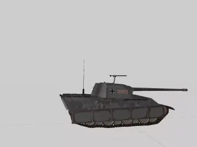 Pzkw V WW2 German Panther Tank 3D model