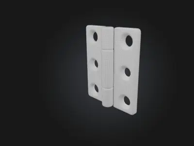 Realistic Metal Door Hinge Low-poly 3D model