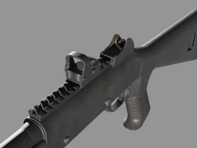 Benelli M4 Low-poly 3D model