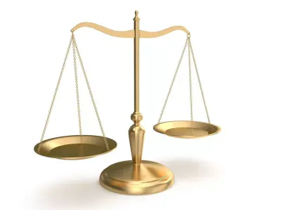 Scales of Justice Low-poly 3D model