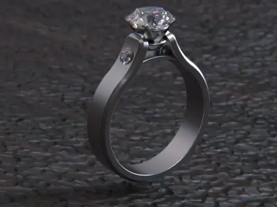 Ring brilante womans 3D model