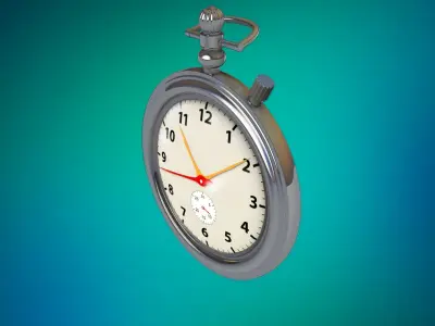 StopWatch 3D Low-poly 3D model