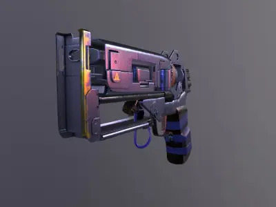 Scrap Pistol Low-poly 3D model