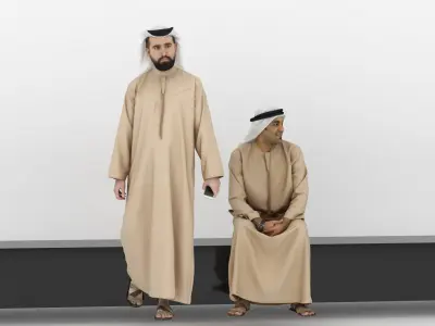 Arab People Collection - Arab Man and Woman 3D model
