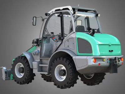 Loader KL80-8T  with Wrapped Bale Handler - Front Loader 3D model