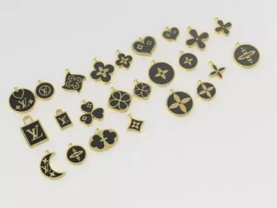  collection symbol 25 part big and small 3D print model
