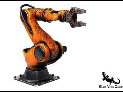 Aged Industrial Robot 3D model