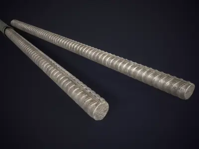 Rebar Improvised Weapon Low-poly 3D model