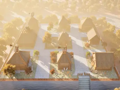 Ancient Village Layout 3D model