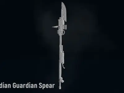 AC Custodian Guardian Spear Low-poly 3D model