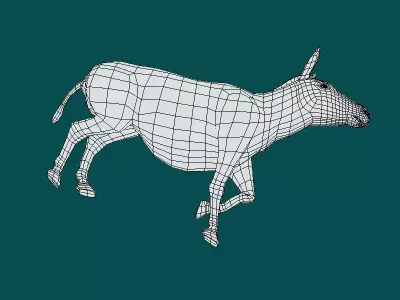 Donkey Animals Lowpoly Free 3D model