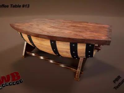 Coffee Table 13 Low-poly 3D model