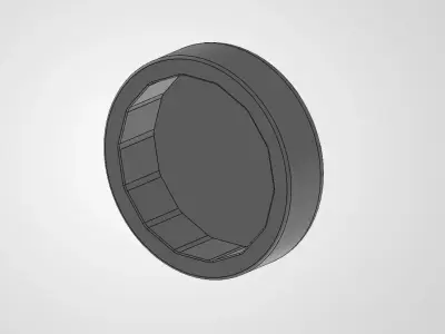 Oil Filter Removal Tool 65mm HF204 3D model