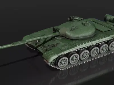 The T-72 Ural Low-poly 3D model