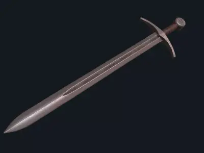 Medieval Sword - Sword - Weapon - Steel Sword -  Old Sword       Low-poly 3D model