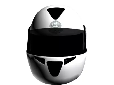 Traffic police helmet Low-poly 3D model