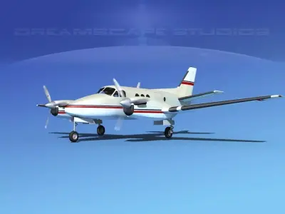 Beechcraft King Air C100 V09 3D model
