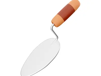 Trowel tool cartoon icon 3D model