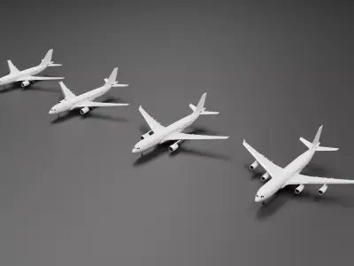 Airbus  A300 A310 A330 A340 Pack 3D model