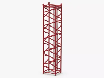 Crane D Intermediate Section 12m Red 3D model
