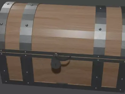 a LOW POLY TREASURE BOX Free low-poly 3D model