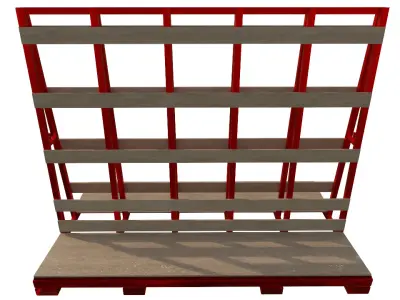 Upright stillage  Low-poly 3D model