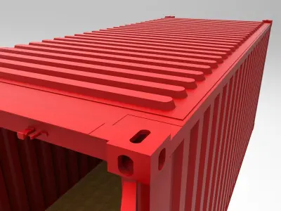 20 feet container 3D model
