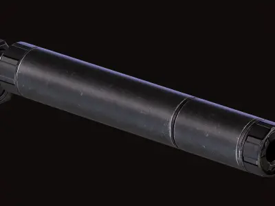USP Suppressor  Low Poly Game-Ready Model Low-poly 3D model