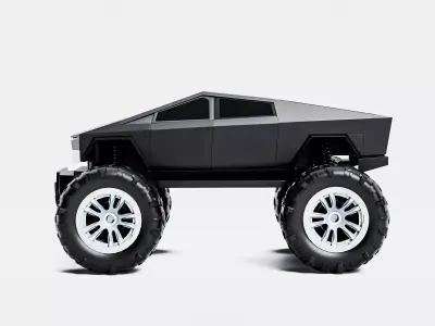 Futuristic Offroad Truck Vehicle Model 3D model
