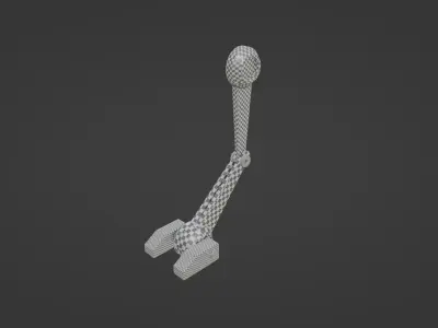 Mechanical -  Robot arm or leg Low-poly 3D model