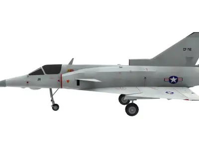 Lowpol IAI Kfir Aircraft Low-poly 3D model