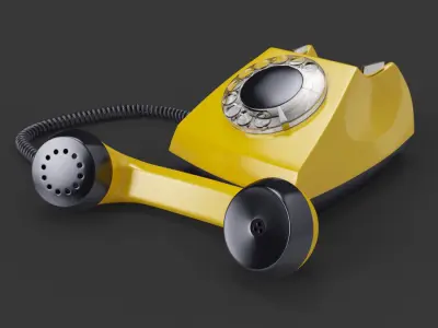 Retro Telephone TAH 70-5 3D model Low-poly 3D model