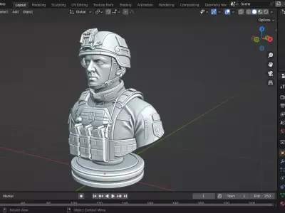 Ukraine Special Operations Forces chess piece 3D print model