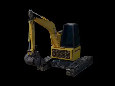 excavator 3D model 4
