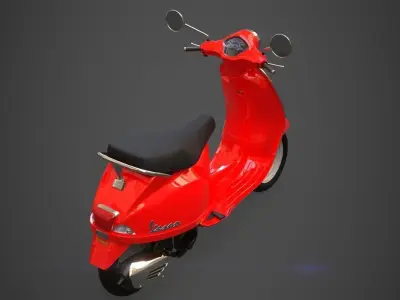 Vespa ZX Scooter Low-poly 3D model