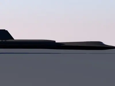 SR-71 Blackbird Low-poly 3D model
