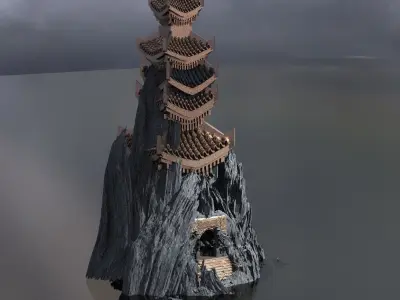 Bushido Warrior Temple Kit bash  3D model