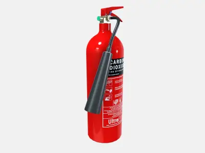 CO2 Fire Extinguisher 3D model