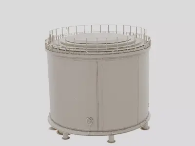 Industrial Machine Oil Reservoir Tank for 3D print 3D model